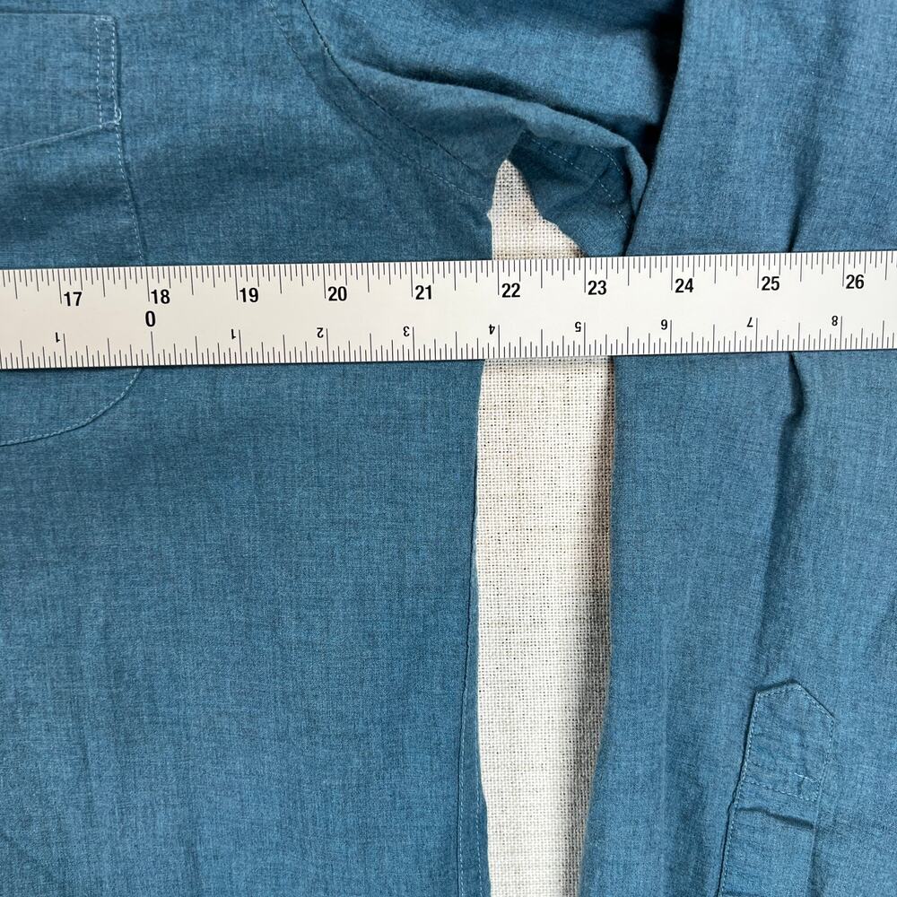 J Crew Slim Fit Dress Shirts Mens L Blue Green Plaid Long Sleeve Lot of 2 - Picture 4 of 13